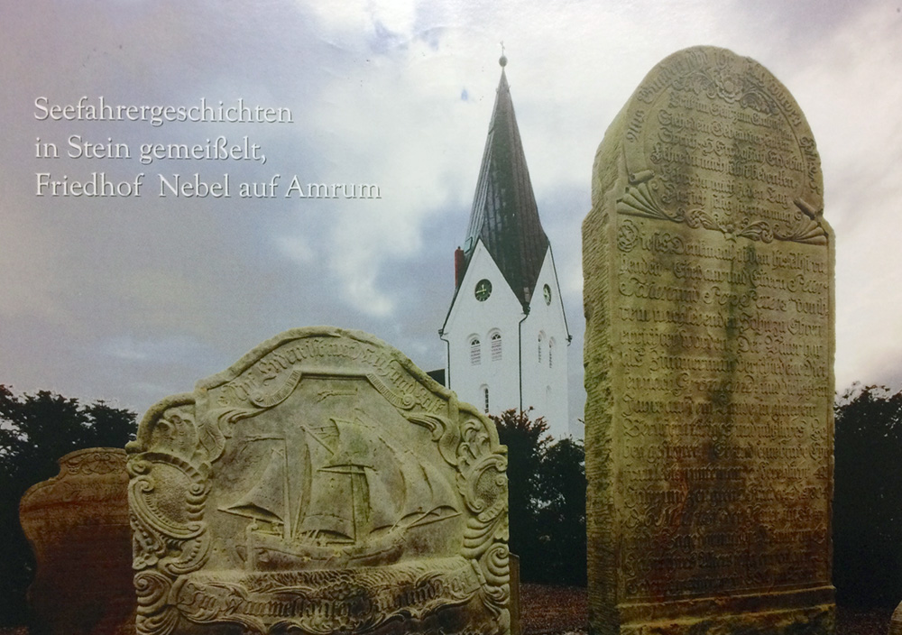 Postkarte mit Friedhofsmotiv
