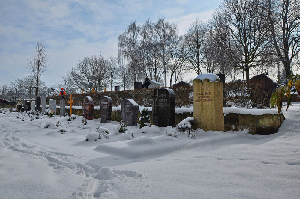 Friedhof im Schnee - Hausen an der Zaber (Landkreis HN)
